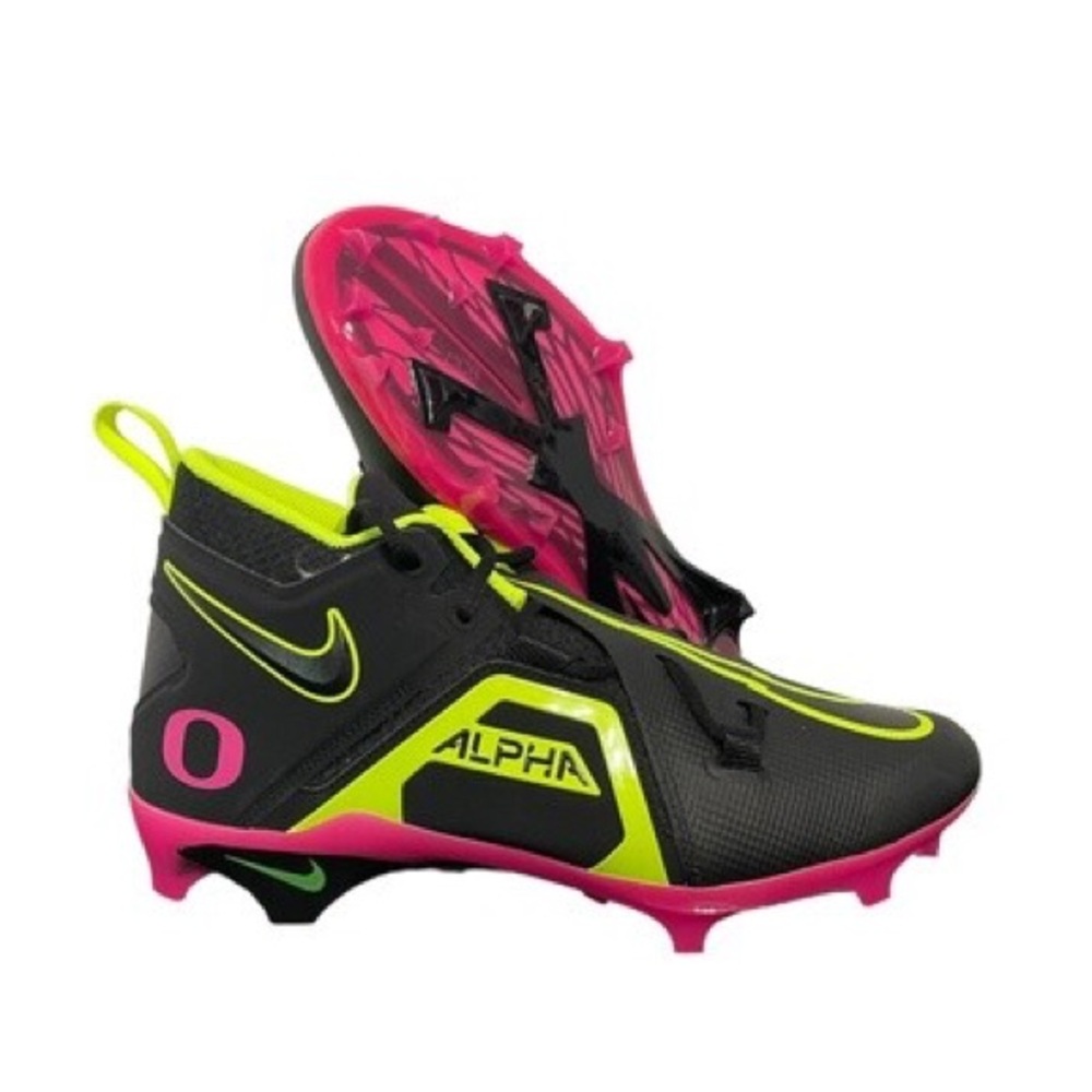 Nike Oregon Ducks Alpha Menace Pro 3 Football Cleats Mens Black Pink DH3355-067